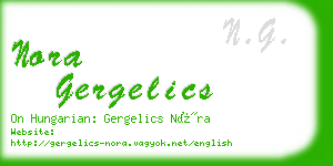 nora gergelics business card